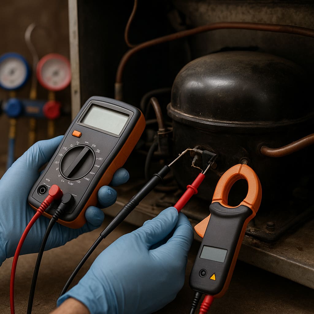 Diagnose am Kühlschrank-Kompressor